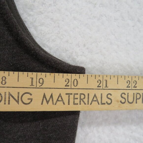 J  Jill Vest Womens Size Large Brown Sweater Faux Fur Collar Hidden Snap Front - Picture 7 of 8